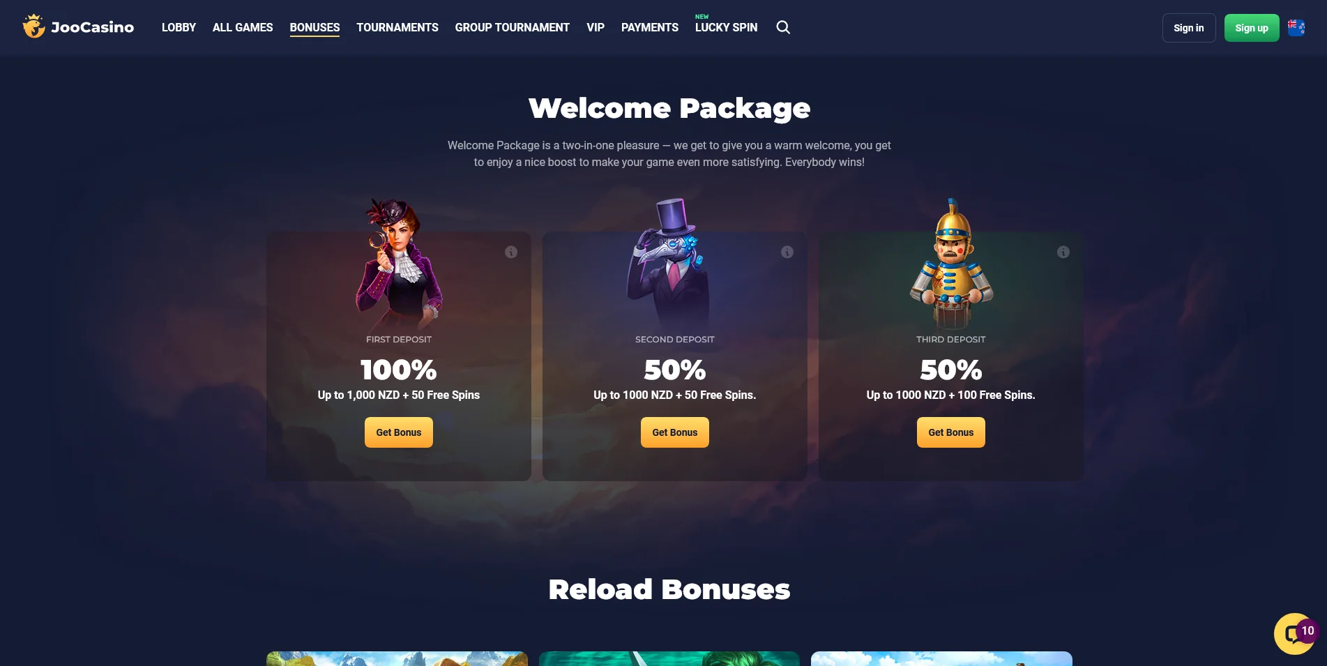 Uncover appealing offers on Joo Casino’s Promotions page