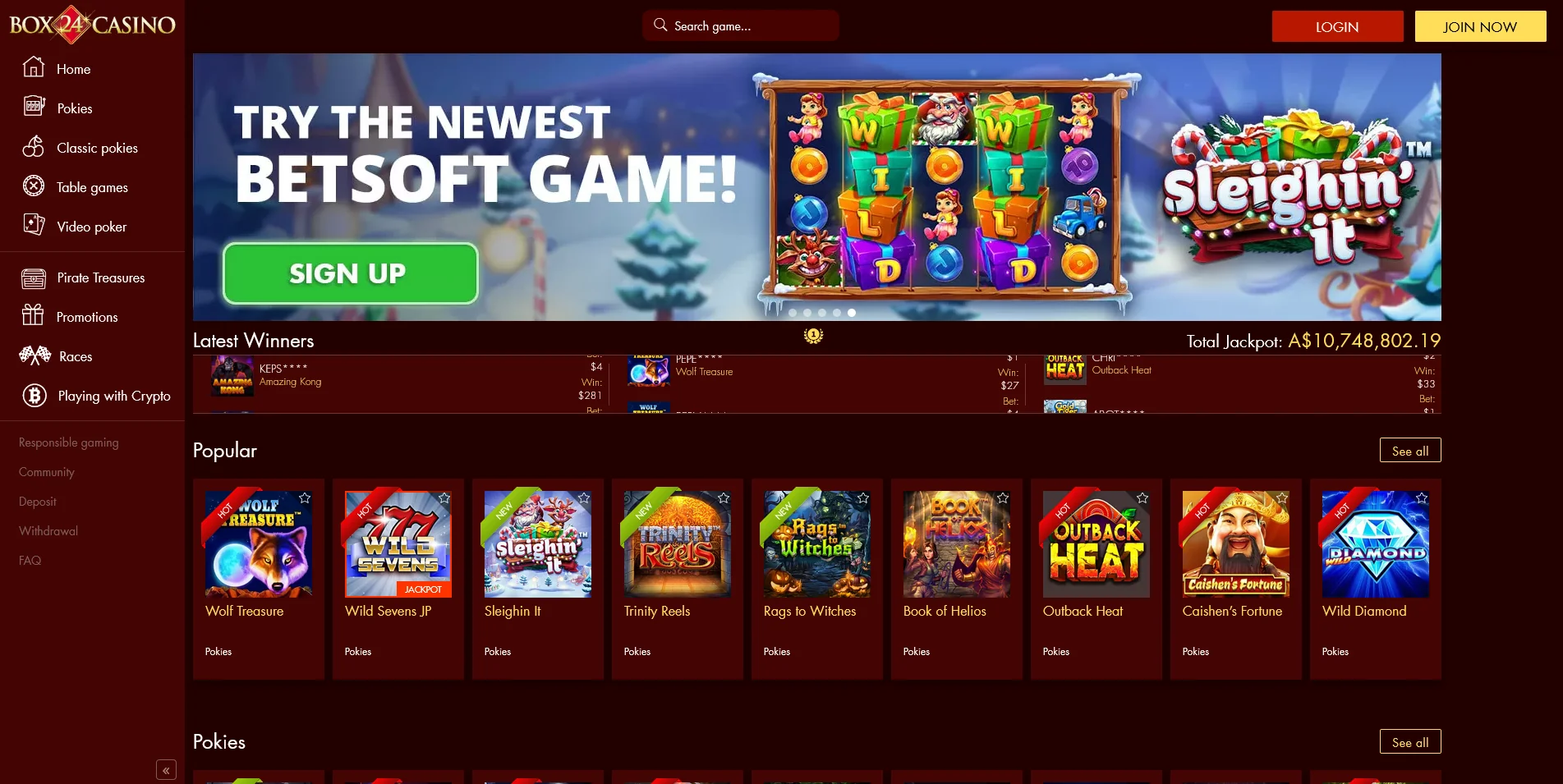 Check Out the Thrilling Real Money Game Section at Box 24 Casino