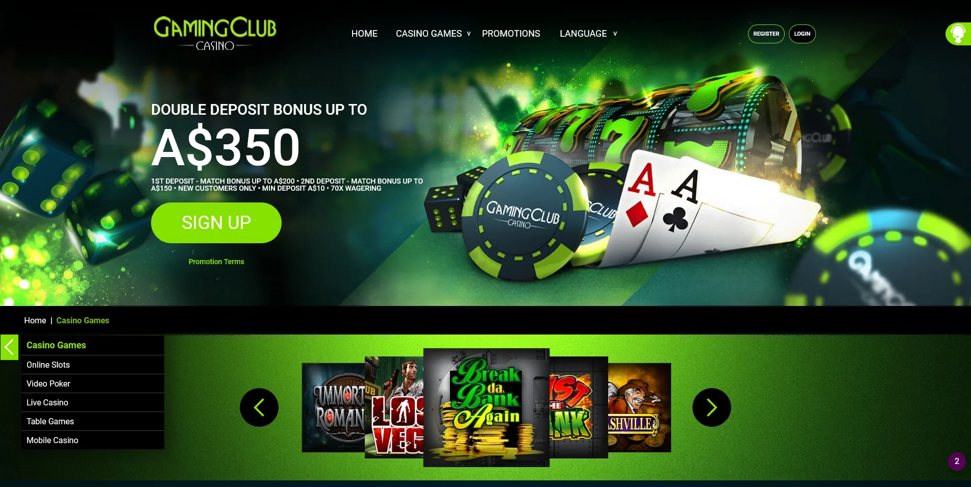 Step into the live excitement at Gaming Club