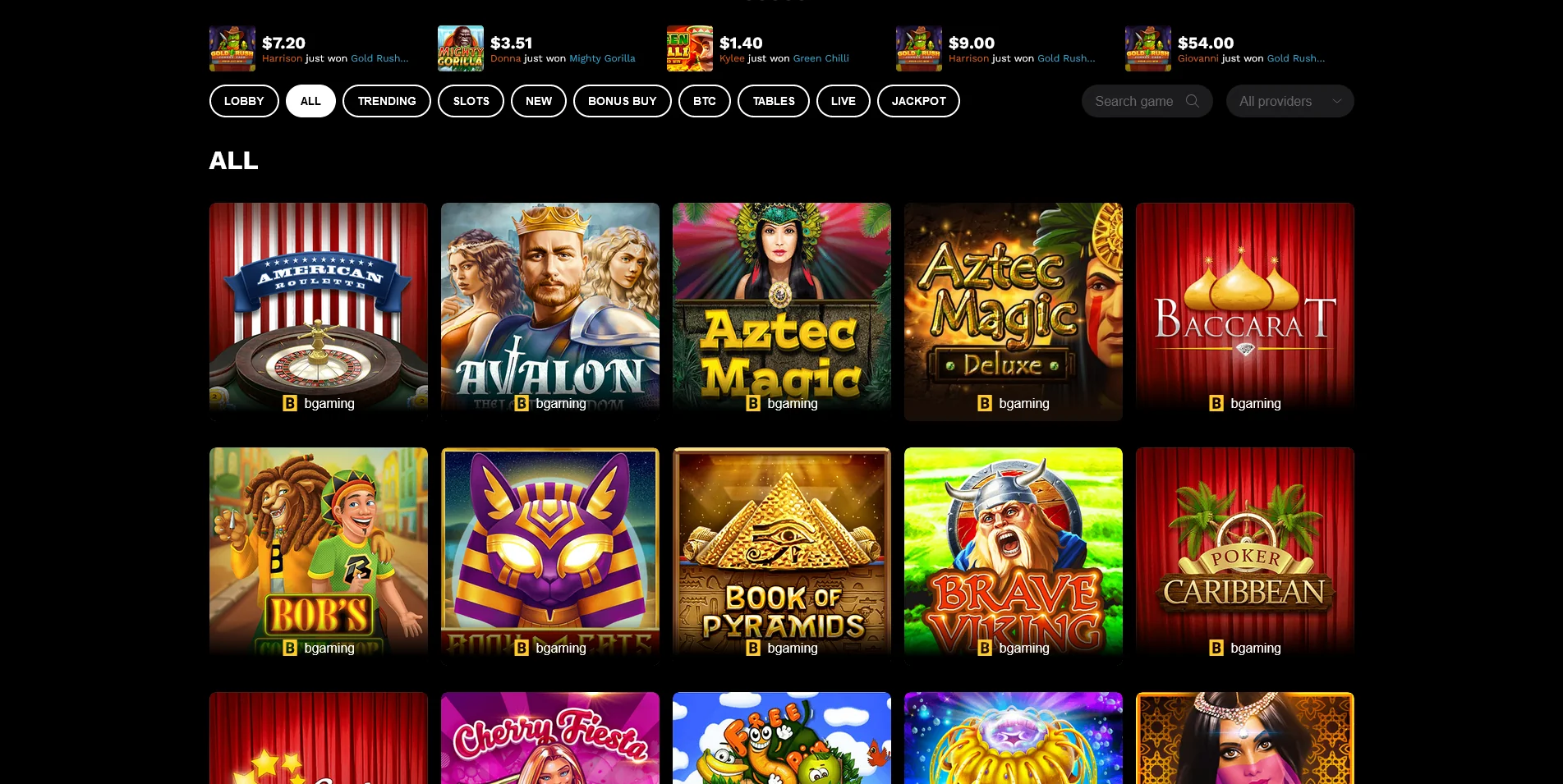 See what greets you upon arrival with a peek at LevelUp Casino's inviting home page.