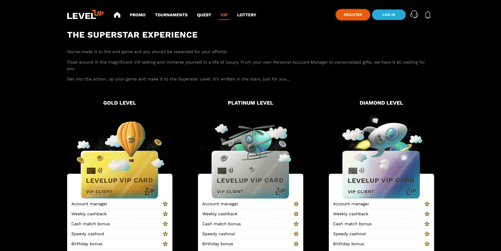 Since 2020, LevelUp AU Casino has been a gateway for Aussie gamers, presenting a rich library of games to choose from under the esteemed ownership of Dama N.V., a noteworthy name in the gambling universe, backed by a license from the Curacao eGaming Authority (license number: 8048/JAZ2020-013).
