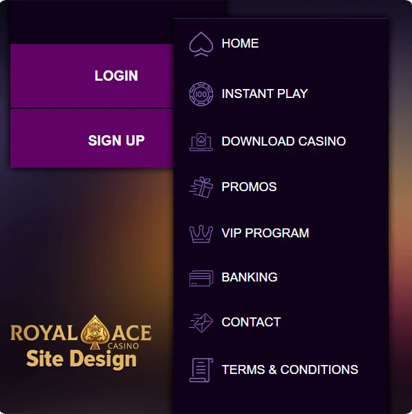 Setting up an account at Royal Ace Casino takes only minutes.  <strong>Remember to be over 18.</strong>  We personally completed the process to check its efficiency.