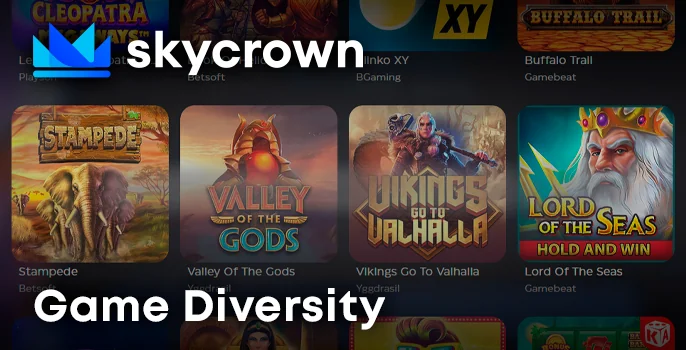 Extensive Game Offerings at SkyCrown Casino
