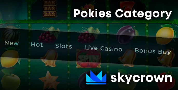 Homepage showcase: SkyCrown Casino's popular games categorized for easy access