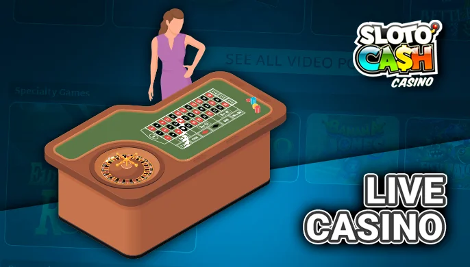 Experience live gambling at Slotocash casino with a genuine croupier.