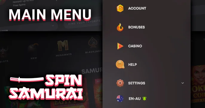 A Walkthrough of Navigating the Spin Samurai Casino Main Menu