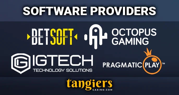 Software partners collaborating with Tangiers Casino bring innovation and game diversity.