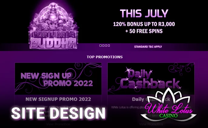 Ad Banners Spotlighting Today’s Deals at White Lotus Casino