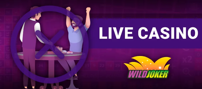 Live games section in Wild Joker Casino – navigating the options.