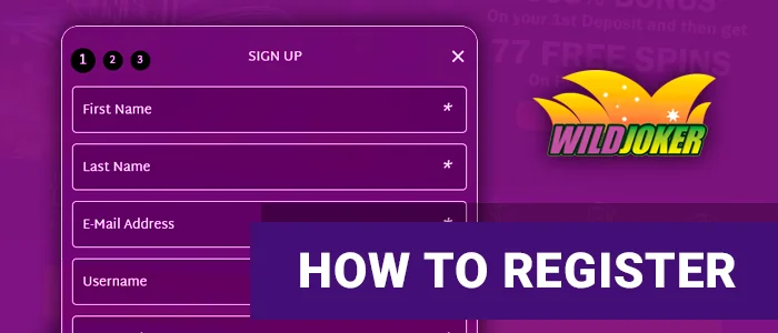Guide to registering on Wild Joker Casino: Creating Your Account