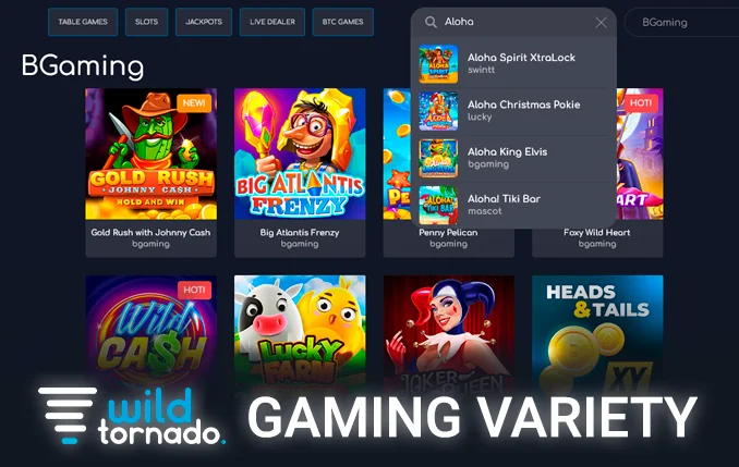 Explore a preview of the VIP program on the Wild Tornado Casino website.