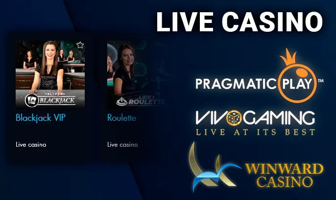 Experience live gaming at Winward Casino and discover their providers.