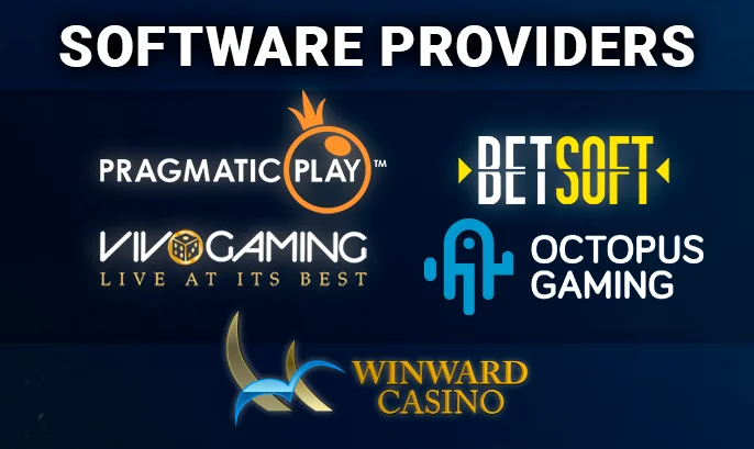 Overview of software providers at WinWard Casino.