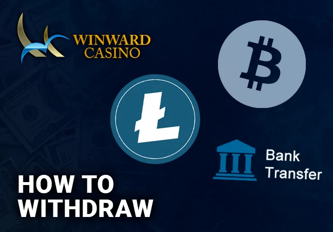 Payment methods available for withdrawals at Winward Casino feature prominently.
