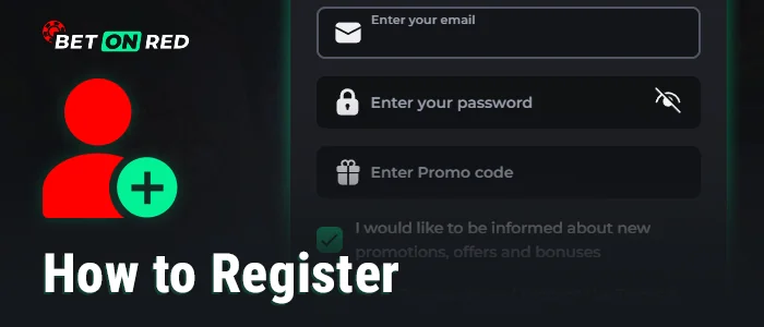 Step-by-step guide on creating a BetOnRed Casino account.