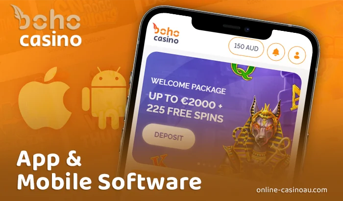 The upper part of the Boho Casino site is designed for simplicity and convenience, making all crucial sections highly accessible. You can easily reach: