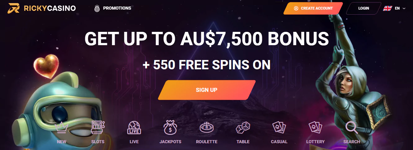 Snap up free spins at Ricky Casino - seize 200 free spins