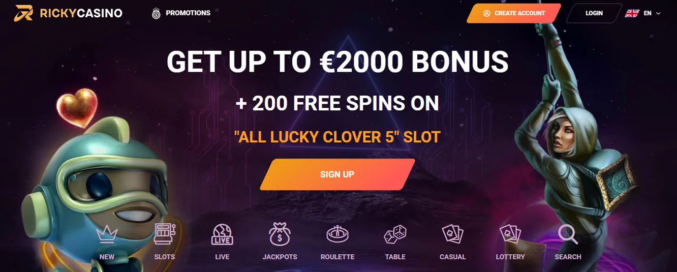 Engage with Ricky Casino on your Android or iOS Device