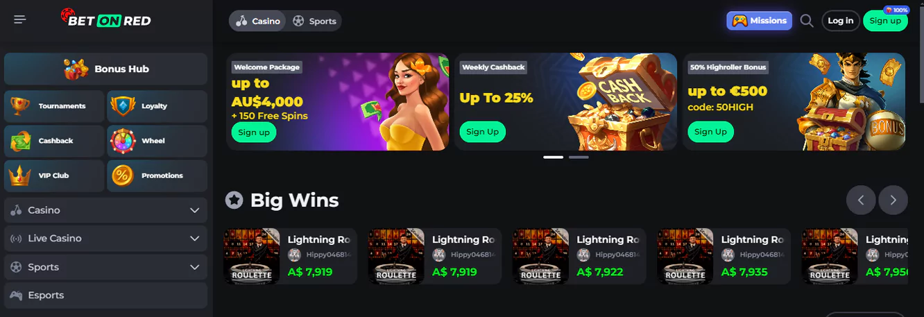 BetOnRed Online Casino with a Minimum Deposit of Five Dollars