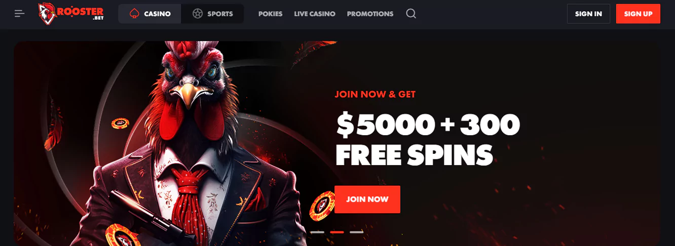 AU$10 Minimum Deposit at Rooster Bet Casino
