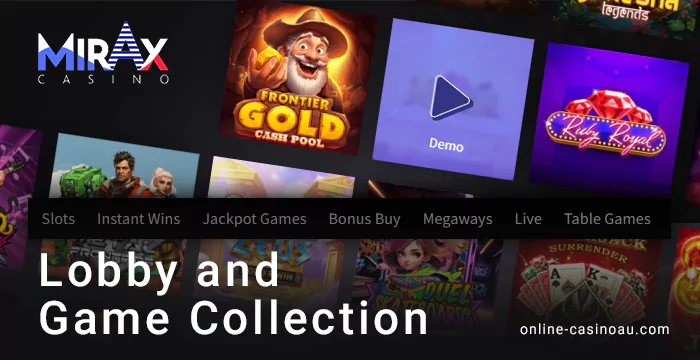 Exploring the Casino Games Section at Mirax Casino