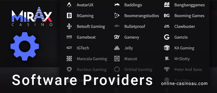 Top Software Providers at Mirax Casino