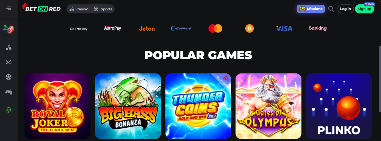 Snap up a no deposit bonus with up to AU$1,500 at BetOnRed Casino.