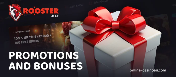 Your third top up stretches the value to 50% up to AU$1,500 with 50 extra spins in the mix—promo code ROOSTER3.
