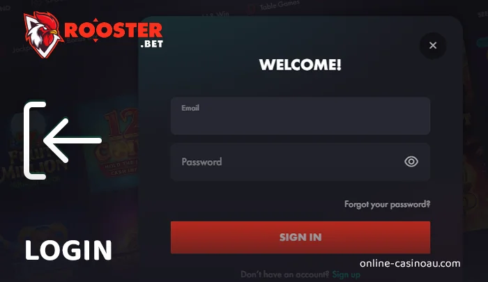 Aussies at Rooster Bet stand to claim a hefty AU$5,000 plus 300 spins across their first deposits.
