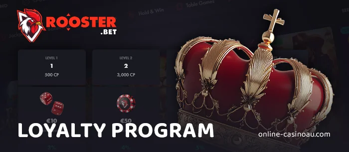 Visit the Rooster Bet Casino's Real Money Games section for immersive gameplay.