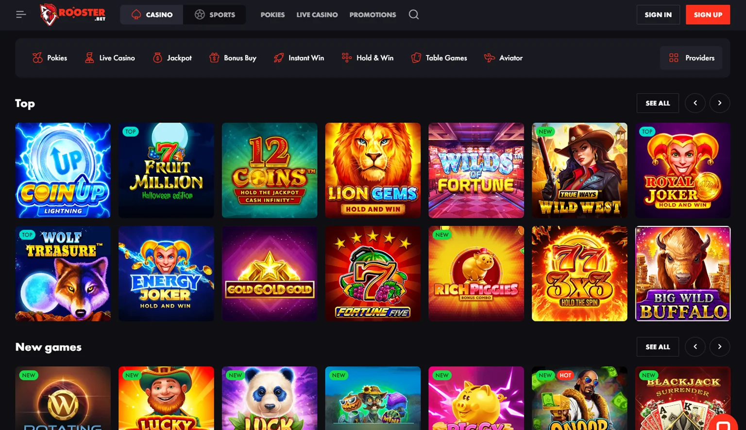 Step into the action at Rooster Bet’s dedicated sports betting hub.