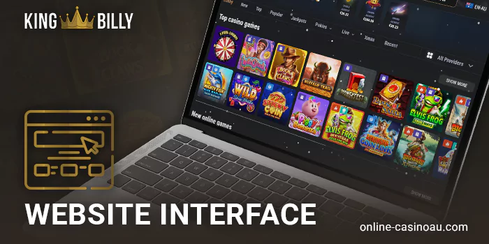 An Overview of King Billy Site Structure and User Interface