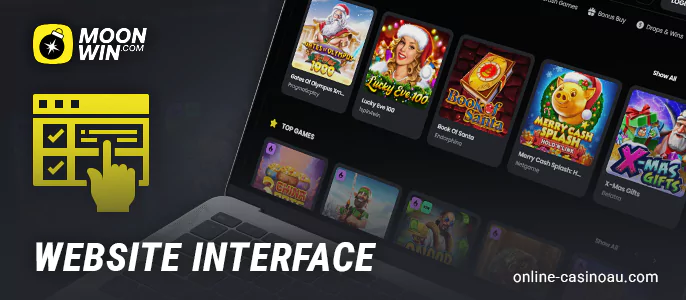The hamburger button on the left unfolds a vertical navigational menu, simplifying the user journey.