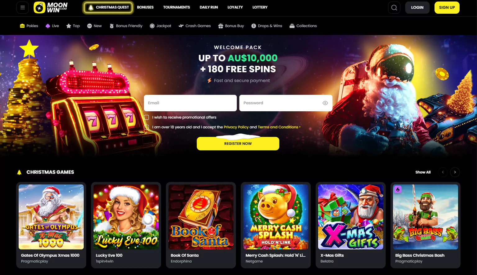 Visuals of Moonwin Casino’s online tournaments with exciting prize pools.