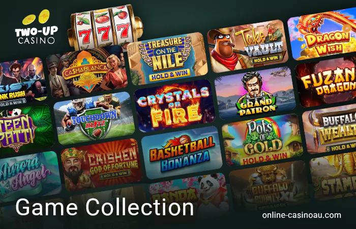 Engage in casino games at Two Up Casino - overview of slot categories