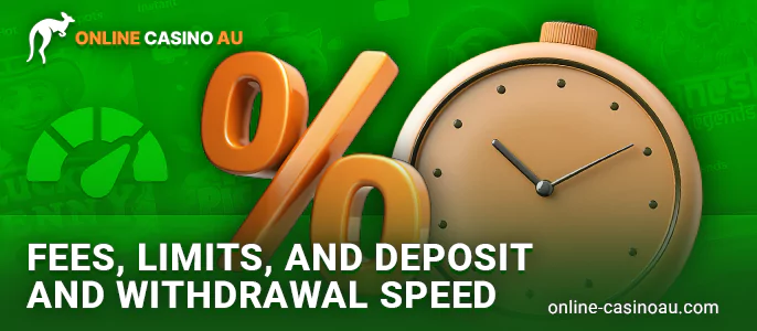 Typically no fee for deposits; withdrawal charges might reach AU$30, varying by the casino and bank.