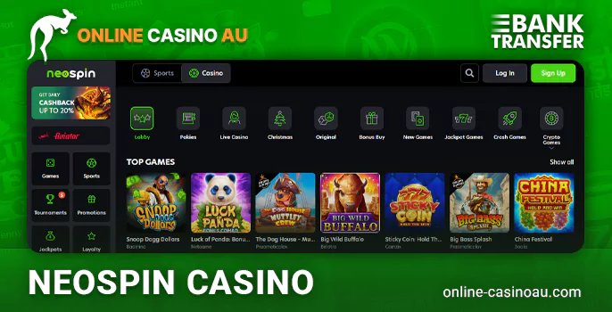 Neospin Casino Online Supporting Bank Transfers