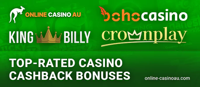 Premier online casinos with cashback bonus in Australia