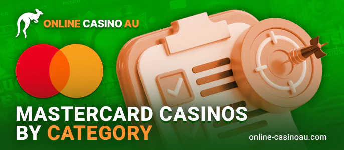 Categories of Mastercard casinos tailored for Australian enthusiasts