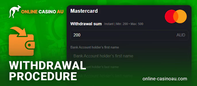 Steps for withdrawing winnings via Mastercard at online casinos