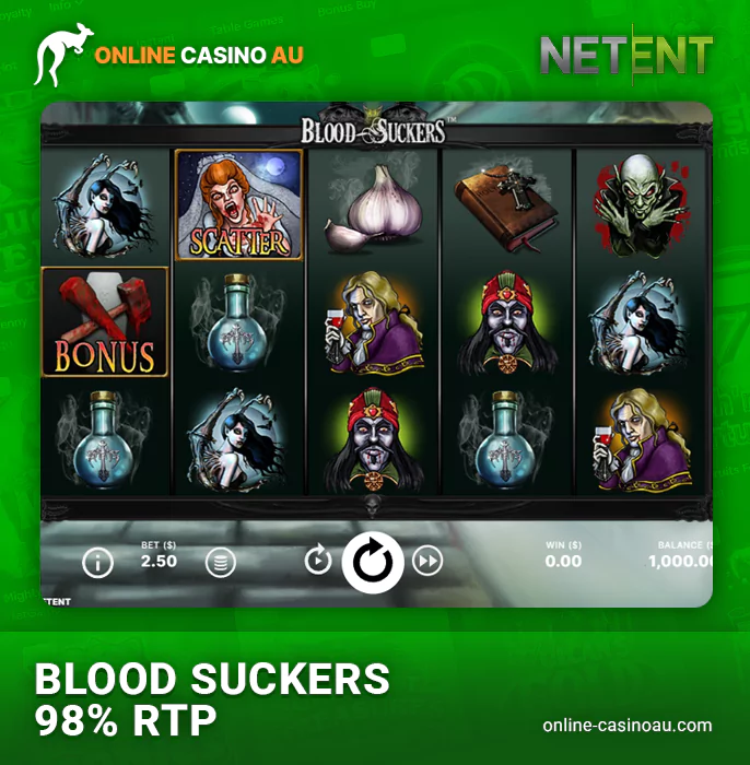 Exploring the Blood Suckers slot with an outstanding 98% RTP from NetEnt