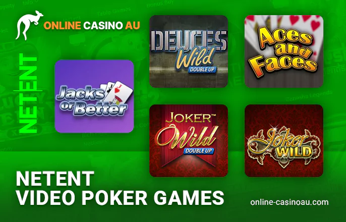 Play video poker from NetEnt in Australia's online casinos