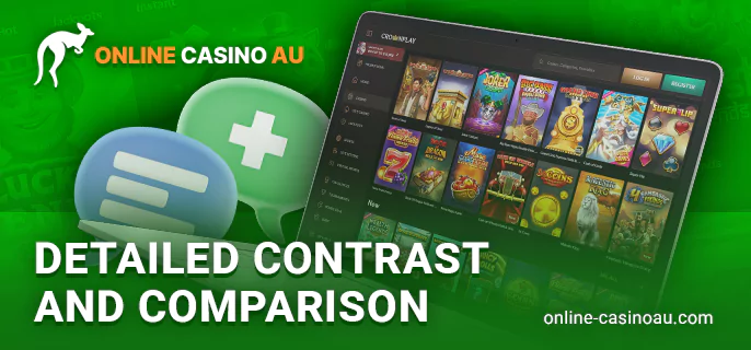 Here's a comparison of newly available online casinos for Australian gamers
