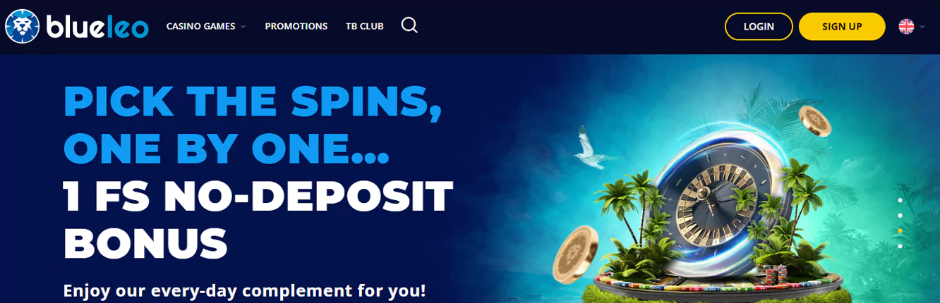Secure a no wagering bonus at Blue Leo online casino
