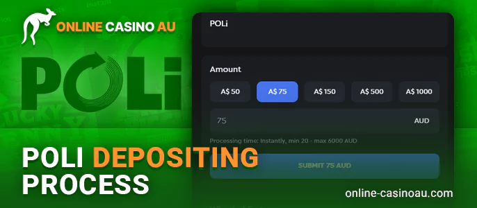Decide on your deposit amount while keeping in mind any casino-imposed limits.