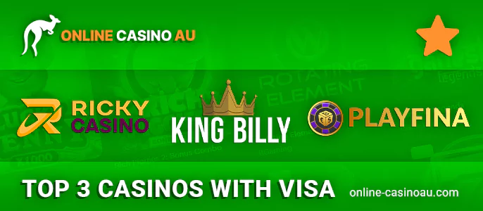 Top-tier Australian casinos with Visa payment facilities - our three standout picks