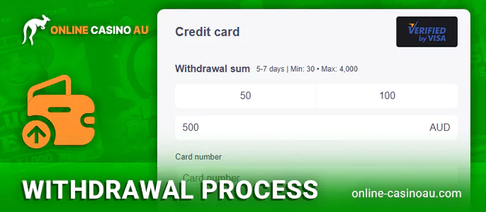 Prior to withdrawal, verify the casino's acceptance of Visa card payouts; some might restrict these to other methods.