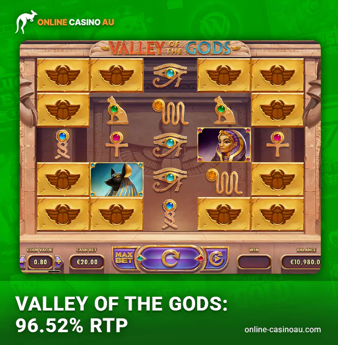 Yggdrasil offers the Valley of the Gods pokie for Australia's discerning gamblers.
