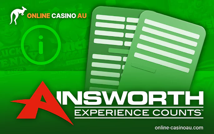 Ainsworth Software Details: Contacts, Number of Pokies, and More
