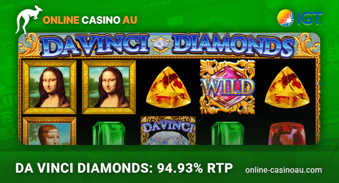 About the Da Vinci Diamonds Online Pokie from IGT